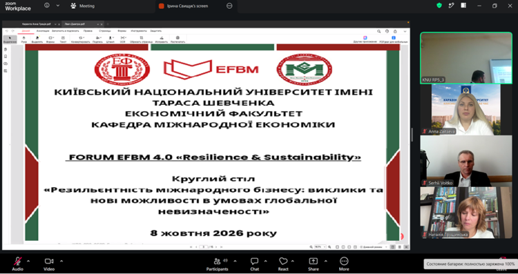 Анна Зайцева взяла участь у круглому столі з питань резильєнтності міжнародного бізнесу
