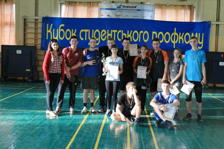 Студенти МЕВ та ТБ — призери Кубка студентського профкому з настільного тенісу